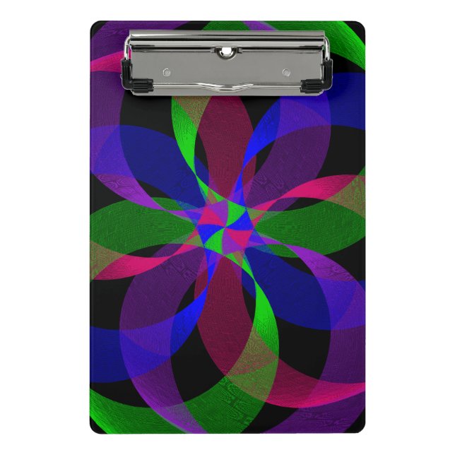 Portapapeles mini geométrico híbrido 2D 3D (Anverso)