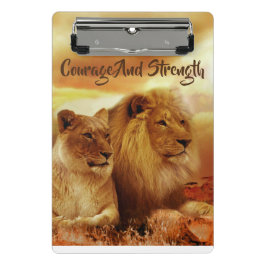 Portapapeles Mini Leones Coraje Fuerza 