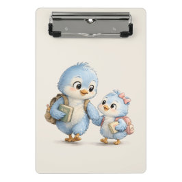 Portapapeles Mini Pájaro Azul Pequeño y Lindo