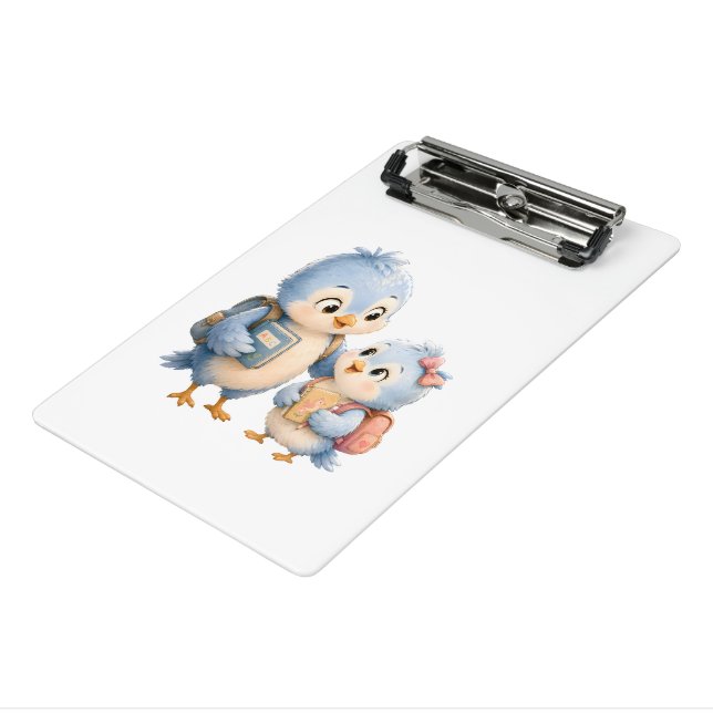 Portapapeles mini pájaros azules pequeños (Angulado 3)