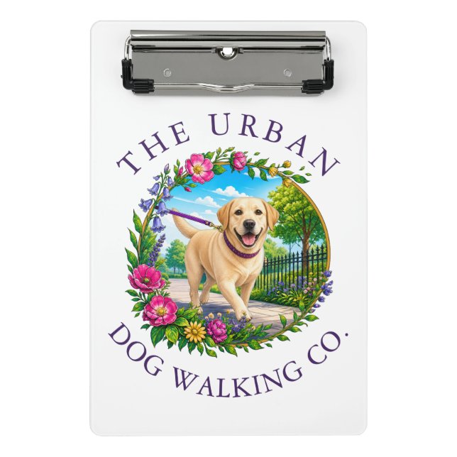 Portapapeles mini para pasear perros con Labrador (Anverso)