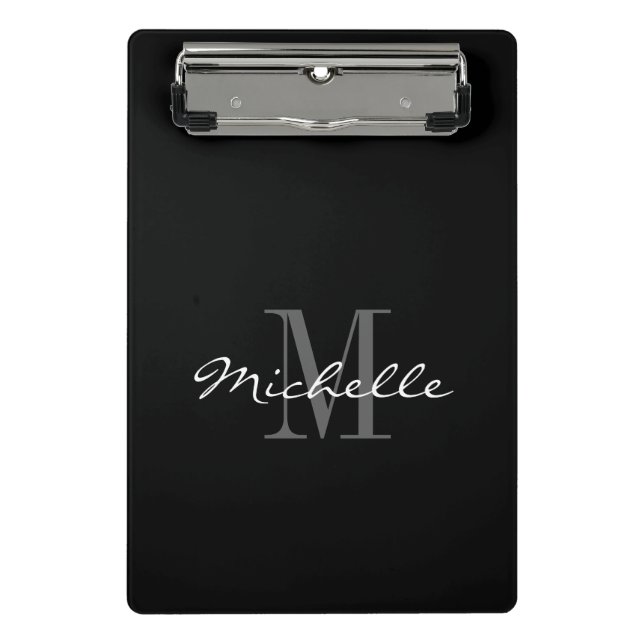 Portapapeles mini personalizado con monograma eleg (Anverso)