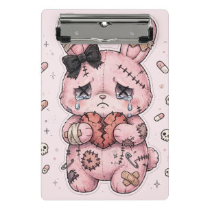 Portapapeles mini Yami Kawaii Conejo Triste Enferm