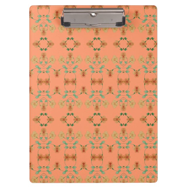 Portapapeles Moderno De La Oficina De Flores Y Tir (Anverso)