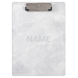 Portapapeles moderno de mármol con texto Personali