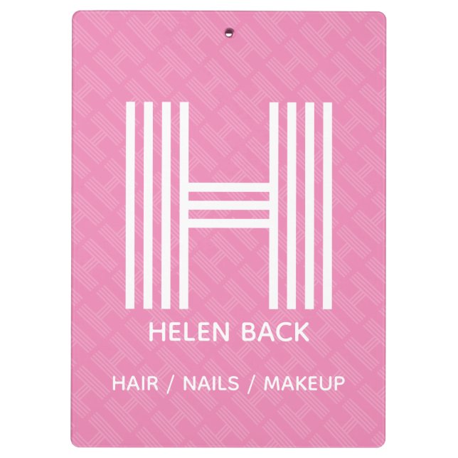 Portapapeles monograma moderno (Reverso)