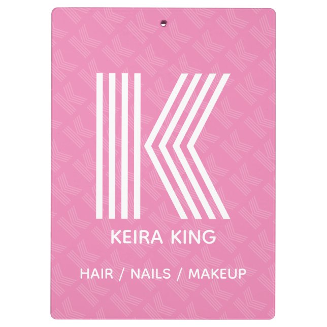 Portapapeles monograma moderno (Reverso)