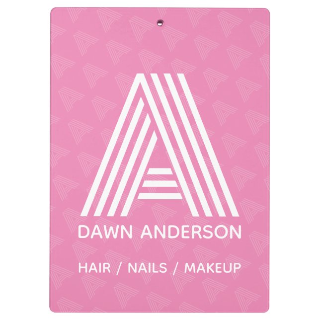 Portapapeles monograma moderno (Reverso)