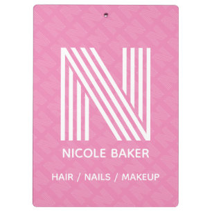 Portapapeles monograma moderno