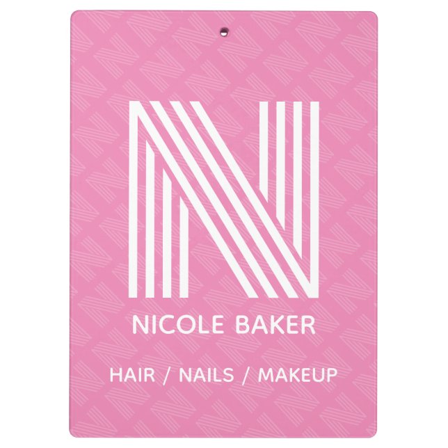 Portapapeles monograma moderno (Reverso)