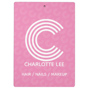 Portapapeles monograma moderno