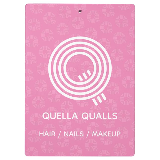 Portapapeles monograma moderno (Reverso)