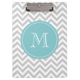 Portapapeles monograma personalizado con chevron g