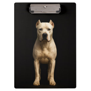 Portapapeles negro 4 Luxe, Dogo Argentino audaz