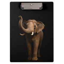 Portapapeles negro 4 Luxe, elefante poderoso