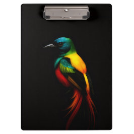 Portapapeles negro 4 Luxe, Pájaro de arcoíris trop