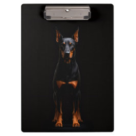 Portapapeles negro 4 Luxe, perro Doberman Guardián