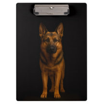 Portapapeles negro 4 Luxe, perro pastor alemán