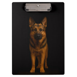 Portapapeles negro 4 Luxe, perro pastor alemán