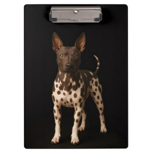 Portapapeles negro 4 Luxe, perro terrier sin pelo