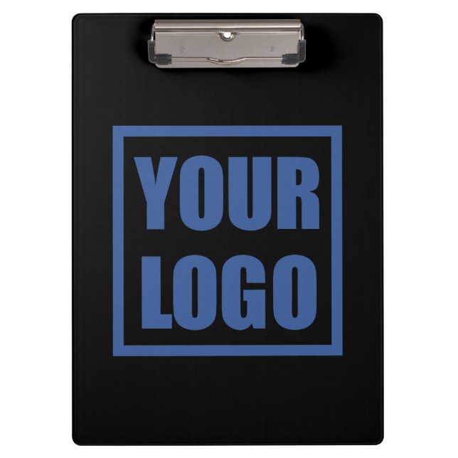  Portapapeles negro de logotipo comercial (Anverso)