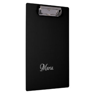 Portapapeles negro personalizado y lindo