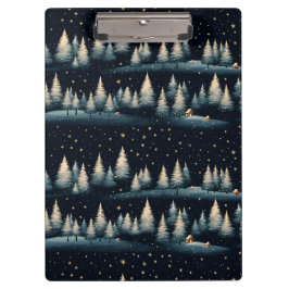 Portapapeles nocturno Starry Winter Forest