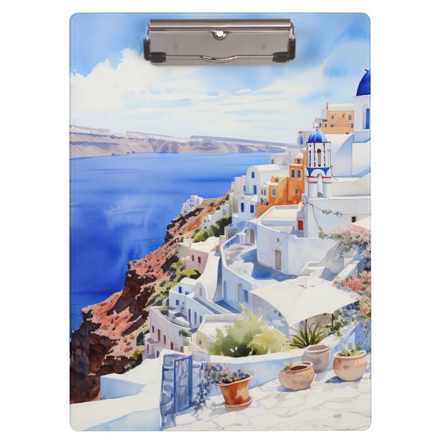 Portapapeles Oia Santorini (Anverso)