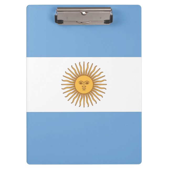 Portapapeles patriótico con bandera argentina (Anverso)