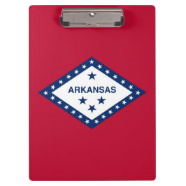 Portapapeles patriótico con bandera de Arkansas, E