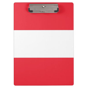Portapapeles patriótico con bandera de Austria