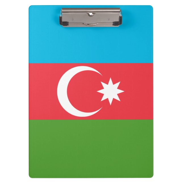 Portapapeles patriótico con bandera de Azerbaiyán (Anverso)