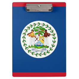 Portapapeles patriótico con bandera de Belice