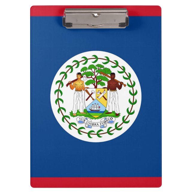 Portapapeles patriótico con bandera de Belice (Anverso)