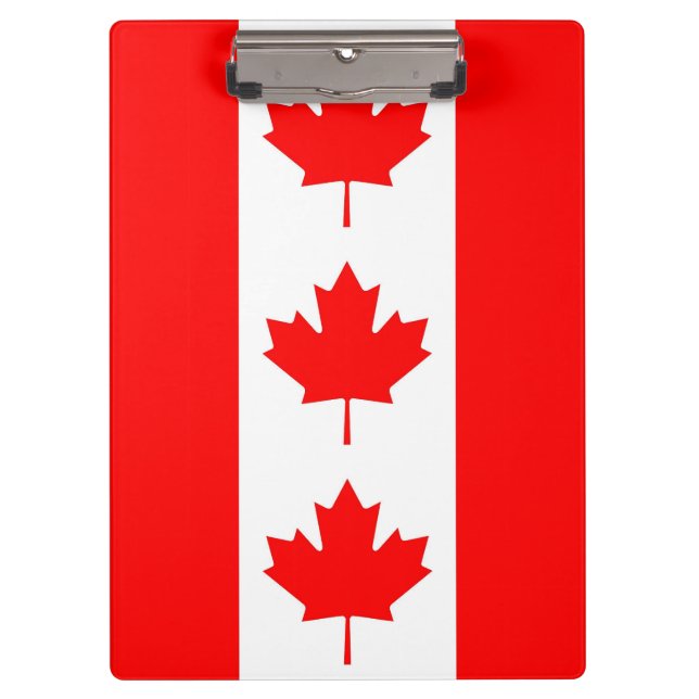 Portapapeles patriótico con bandera de Canadá (Anverso)