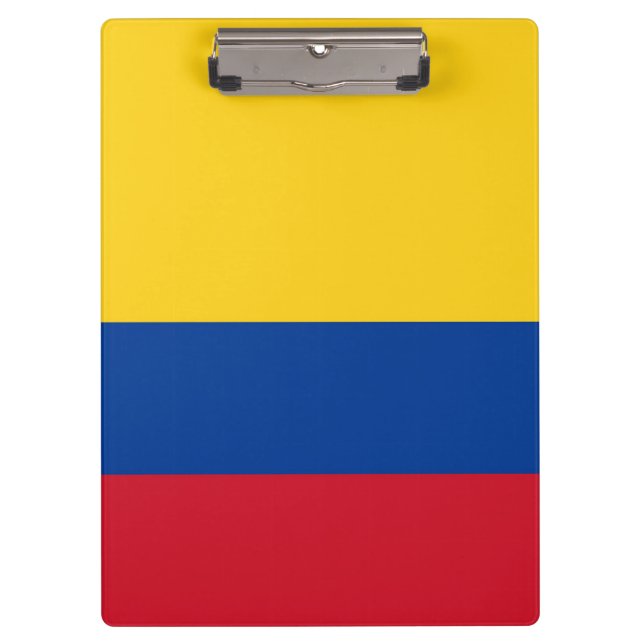 Portapapeles patriótico con bandera de Colombia (Anverso)