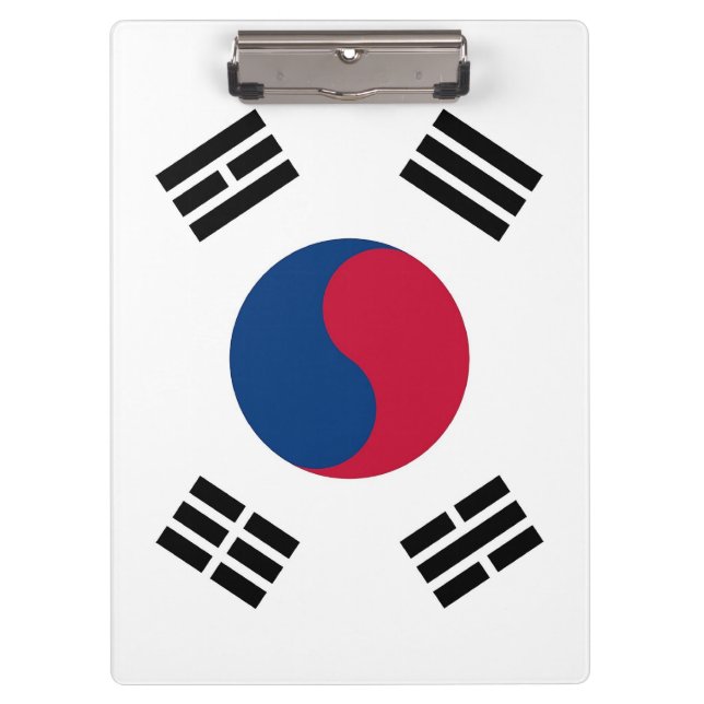 Portapapeles patriótico con bandera de Corea del S (Anverso)