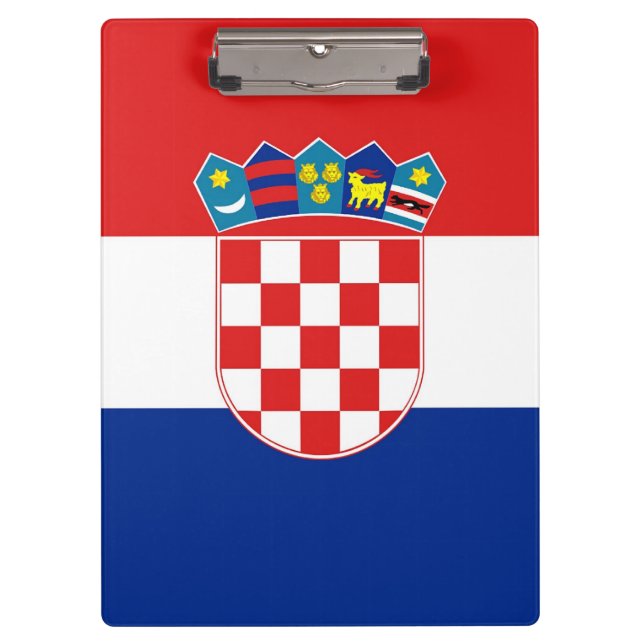 Portapapeles patriótico con bandera de Croacia (Anverso)