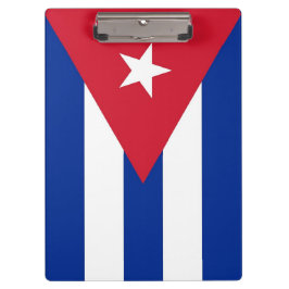 Portapapeles patriótico con bandera de Cuba