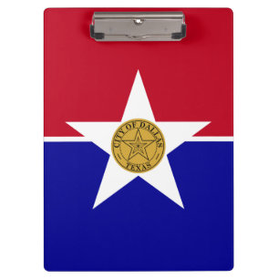 Portapapeles patriótico con bandera de Dallas