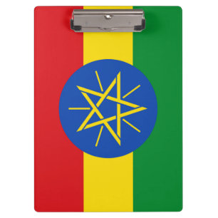 Portapapeles patriótico con bandera de Etiopía