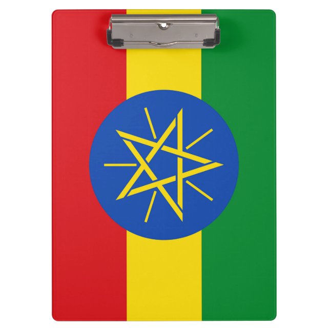 Portapapeles patriótico con bandera de Etiopía (Anverso)
