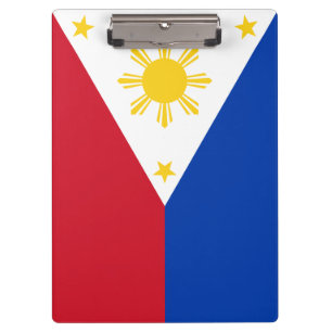 Portapapeles patriótico con bandera de Filipinas