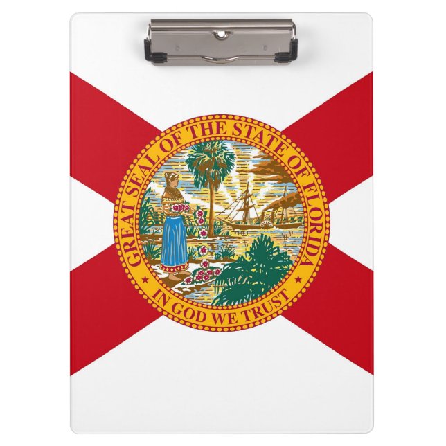 Portapapeles patriótico con bandera de Florida, Es (Anverso)