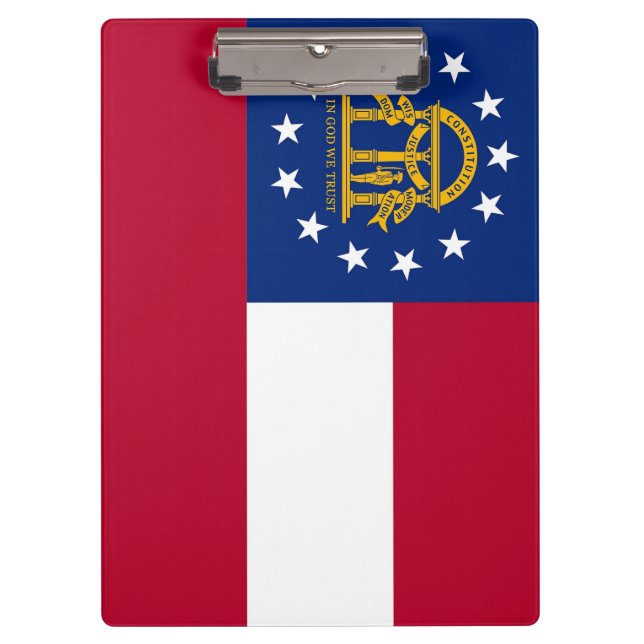 Portapapeles patriótico con bandera de Georgia, Es (Anverso)