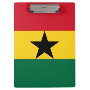 Portapapeles patriótico con bandera de Ghana