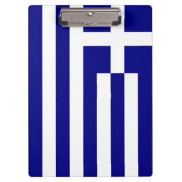 Portapapeles patriótico con bandera de Grecia