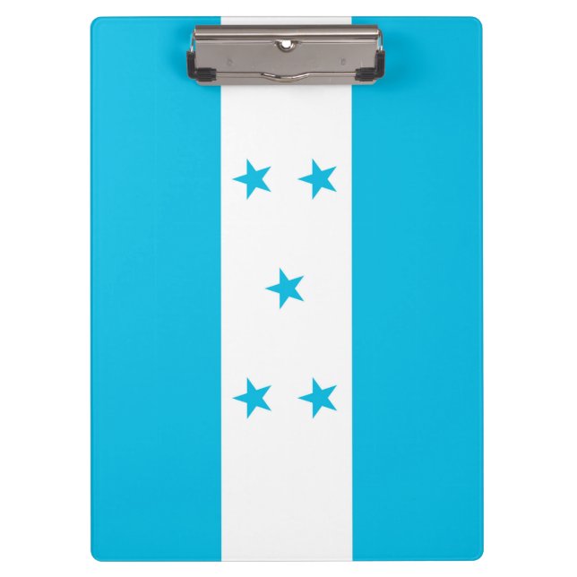 Portapapeles patriótico con bandera de Honduras (Anverso)