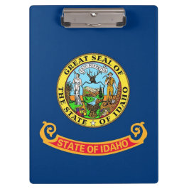 Portapapeles patriótico con bandera de Idaho, EEUU