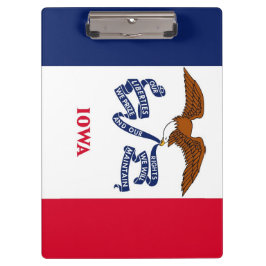 Portapapeles patriótico con bandera de Iowa, Estad